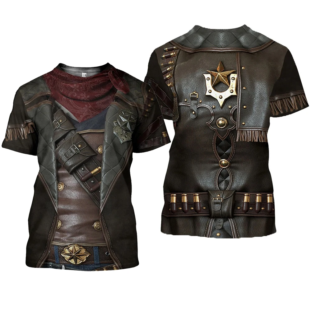 Knights Templar Streetwear Casual Unisex T-shirt For Men Knight Medieval Armor 3D Print T Shirt Harajuku Summer Short Sleeve Tee