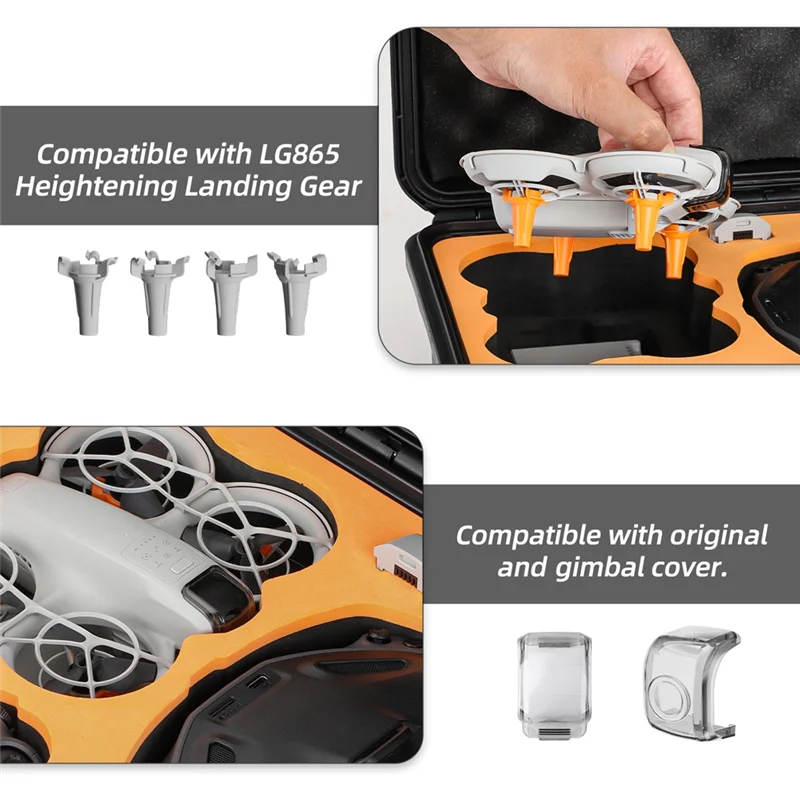 ABKQ-Carring Case para DJI NEO bolsa de almacenamiento a prueba de explosiones estuche de seguridad carcasa dura de gran capacidad para accesorios DJI Neo