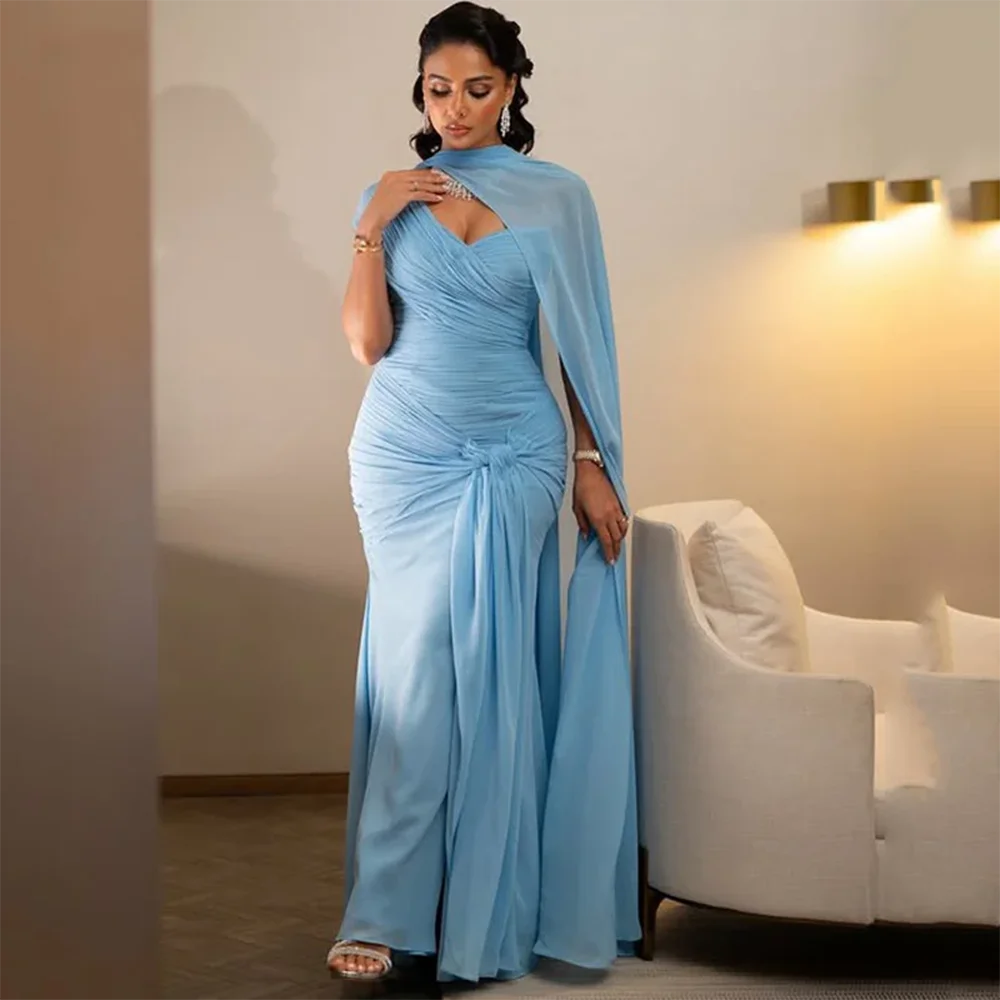 

Simple Evening Dresses High Collar Long Sleeves Mermaid Evening Gowns Floor Length Prom Dresses Dress Customized 2025