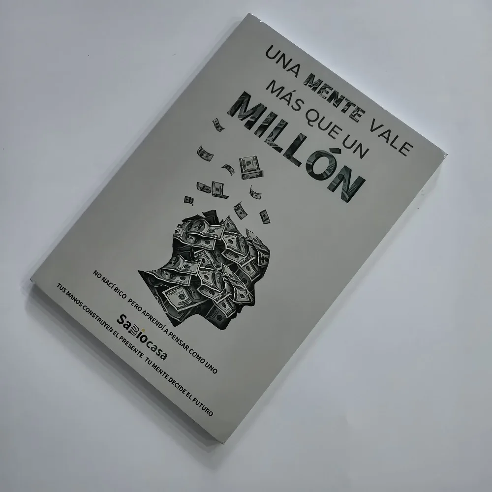 Spanish Book One Mind Is Worth More Than a Million, Wealth Mindset Self Help Finance Paperback for Adult Entrepreneurs