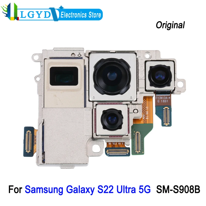 Back Cameras Set For Samsung Galaxy S22 Ultra 5G SM-S908B Phone Main +Telephoto +Ultra Wide Rear Cameras Replacement Part