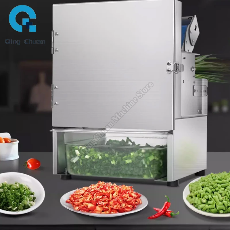 Scallion Chopping Machine Commercial Small Automatic Chili Ring Leek Celery Parsley Minced Electric Welsh Onion Slicer