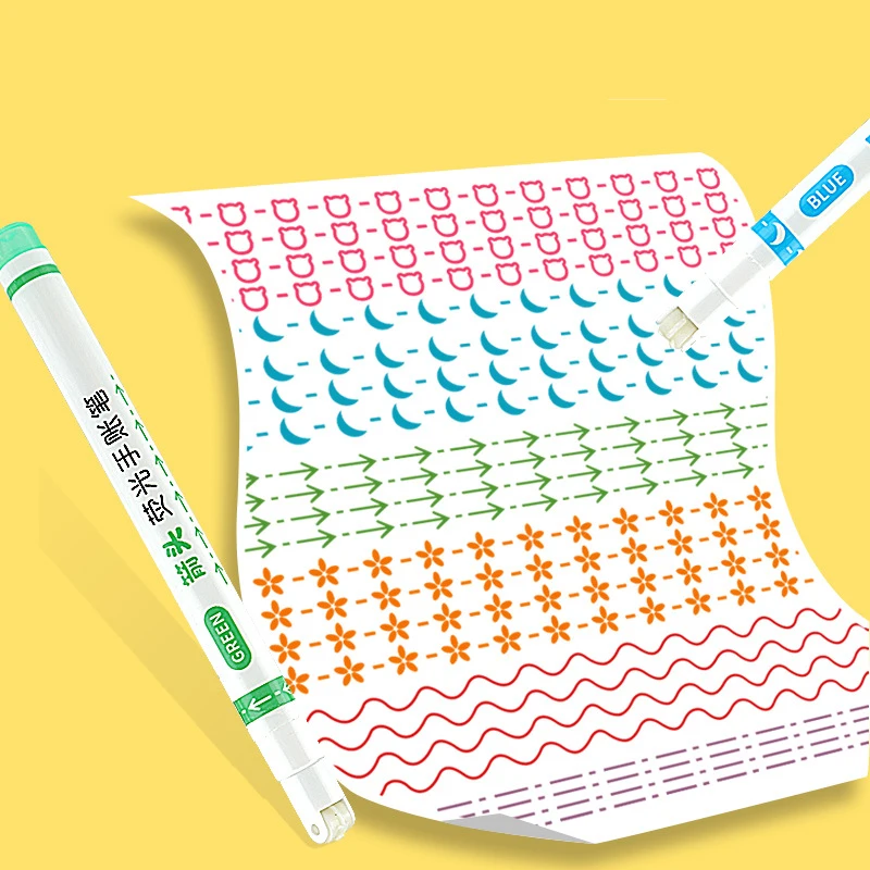 Rotulador curvo, lápiz lineal, punta de rodillo de encaje, múltiples formas de línea, dibujo colorido, suministros de herramientas de arte de Graffiti, 1 ud.