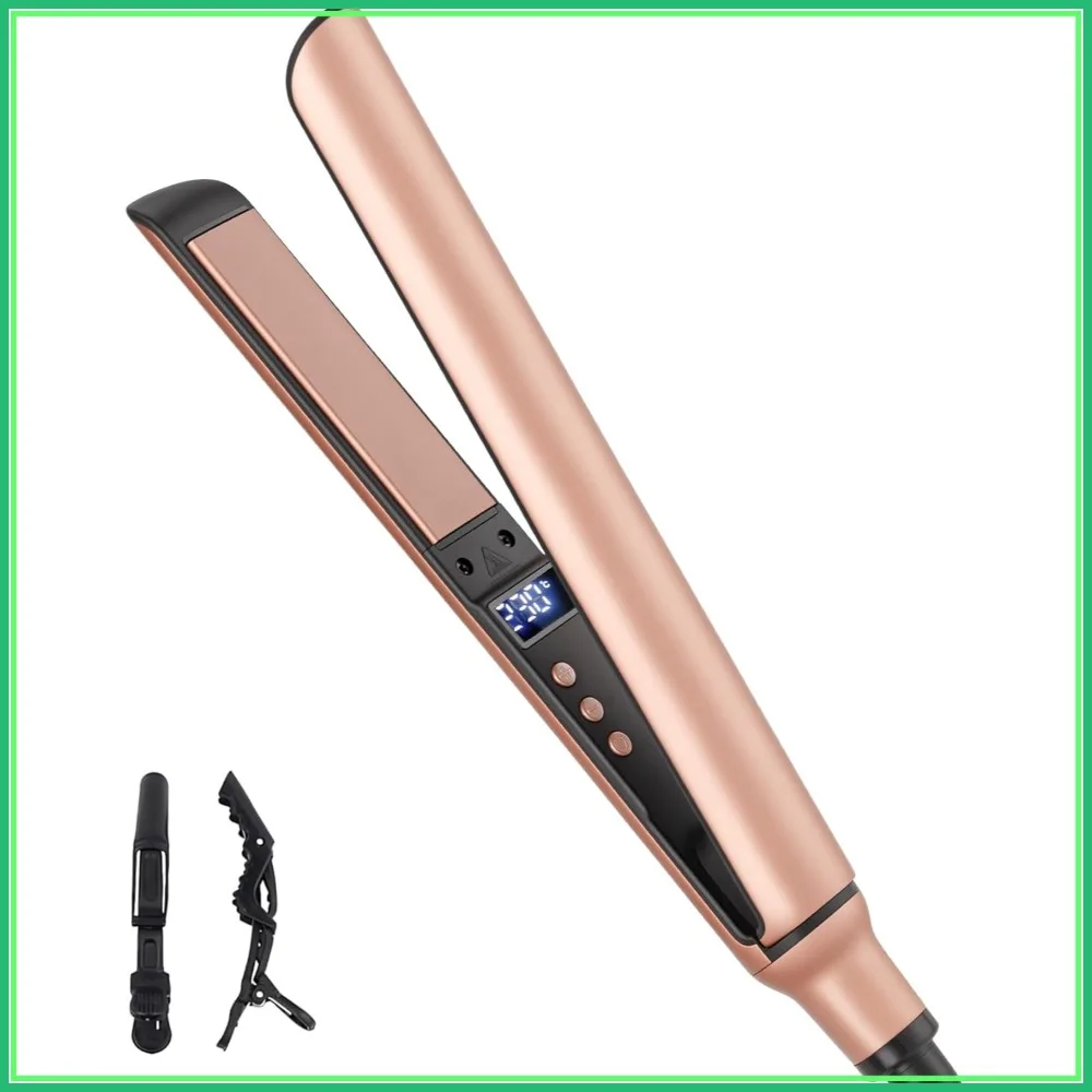 

Mini Flat Iron: Ceramic Hair Straightener for Short Hair, Curls & Bangs, Dual Voltage Travel