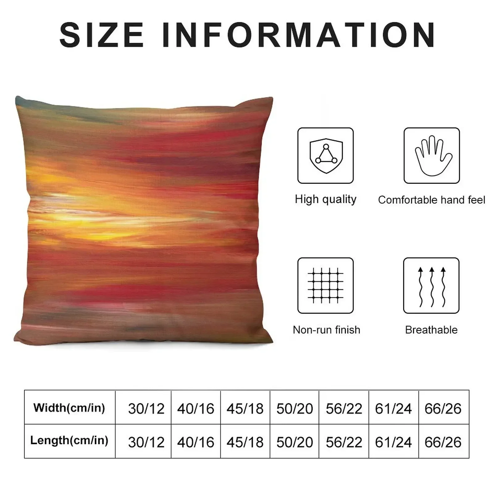 COLOR INTOXICATION 1 Colorcul Bold Deep Garnet Crimson Red Yellow Black Sunrise Sunset Ombre Abstract Acrylic Paint Throw Pillow