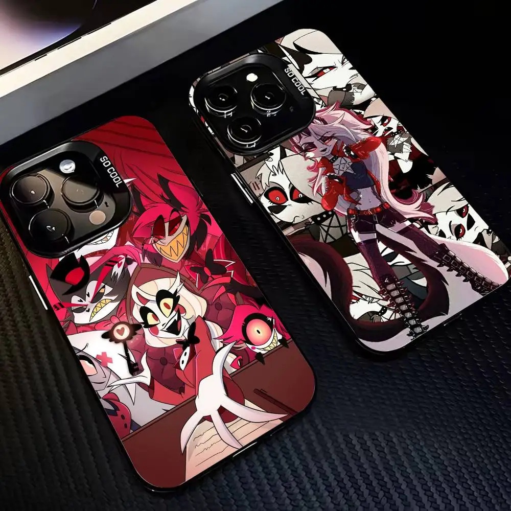 

H-Helluva B-Boss-es Anime Phone Case For iPhone 17,16,15,14,13,12,11 Plus,Pro Max,XS,Colorful Silver Phone case Funda Cover