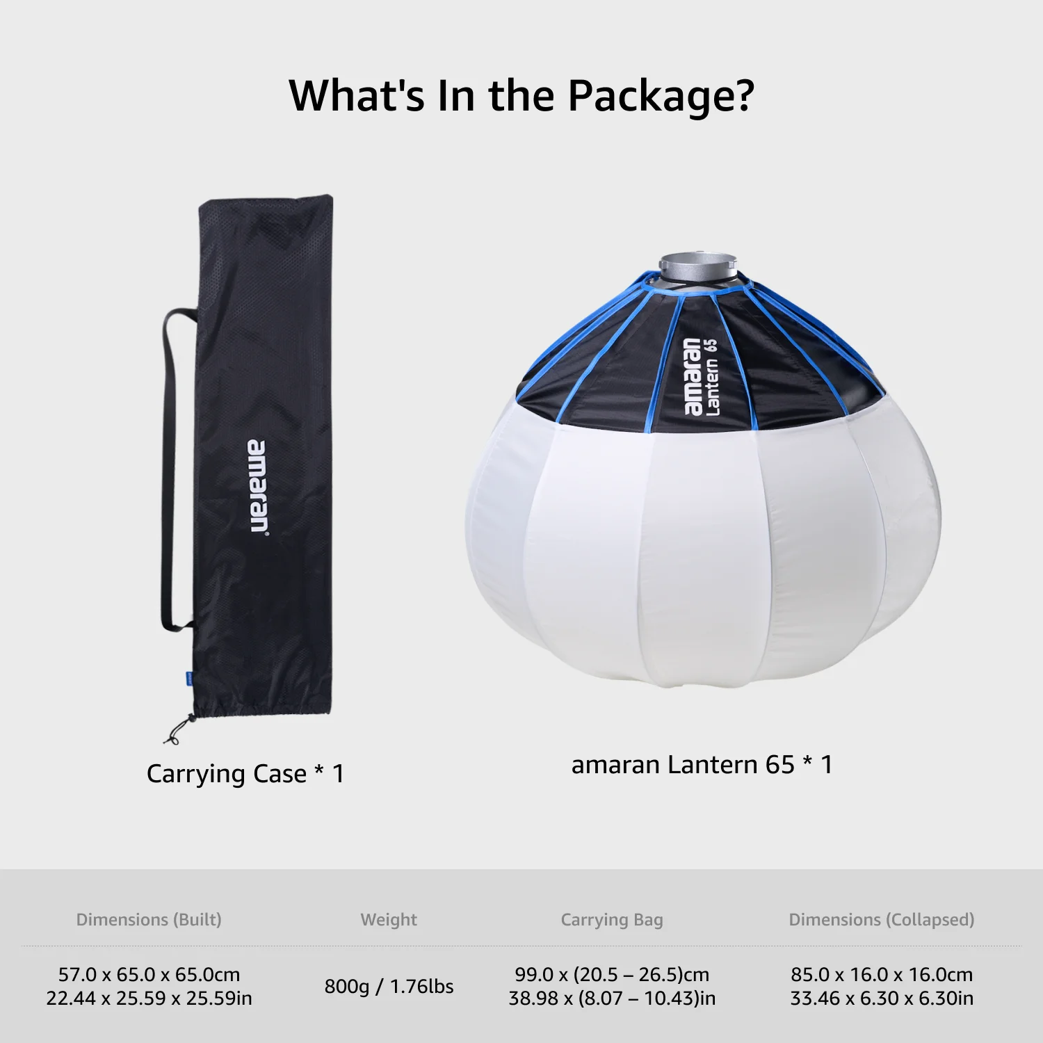 Amaran Lantern 65, omnidirektionale Bowens-Montage-Softbox für Heimstudio, Lokationsfotografie für Amaran COB-Licht – Detail 7
