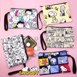 Snoopy Coin Key Bag Cartoon Anime Headphone Storage Bag USB Data Cable Organizer accessori Pouch Mini Purse Coin Key Bags regalo