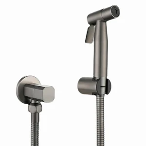 Gunmetal gebürstet Bidé Sprayer, WC Kit, Shattaf Duschkopf, Kupferventilset, Bidé Jet Tap, gebürstetes Badezimmer, Grau, GD12 10 Hauptverkaufs -Badezimmer -Kit Kupfer - №9