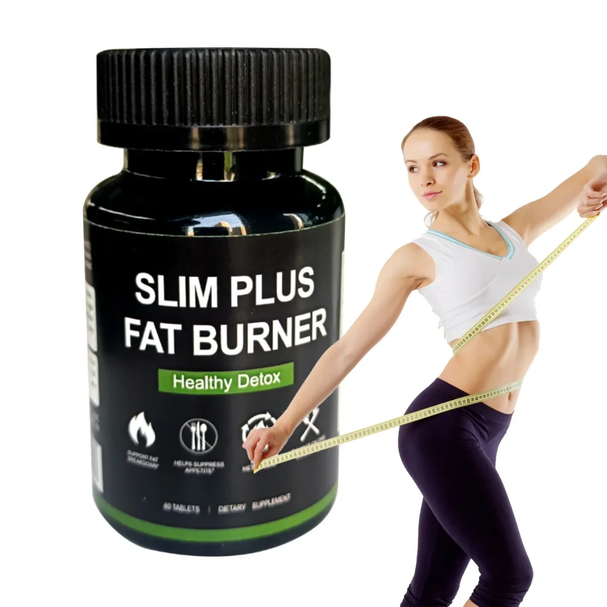 

Slimming capsules naturally detoxify, suppress appetite, promote metabolism, burn fat calories and support intestinal health