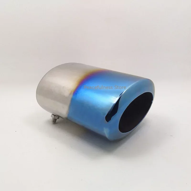 1pcs  For Bui*ck 09-18 Junwei / Pleiades Corvette stainless steel tailpipe exhaust blue silver