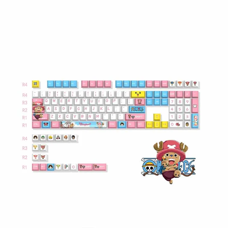 

Keyboard One Piece Cap Keyboard Decoration Translucent Mechanical Keyboard Cartoon Tony Tony Chopper Keyboard Cap Holiday Gift