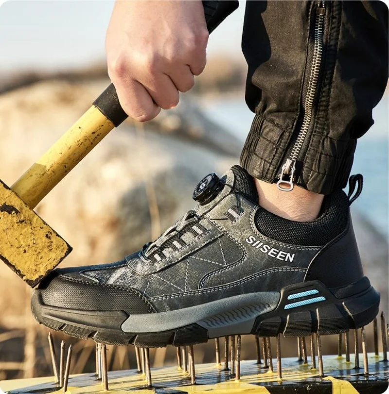 

New men's safety shoes, puncture resistant work shoes, men's protective shoes, wear-resistant work boots