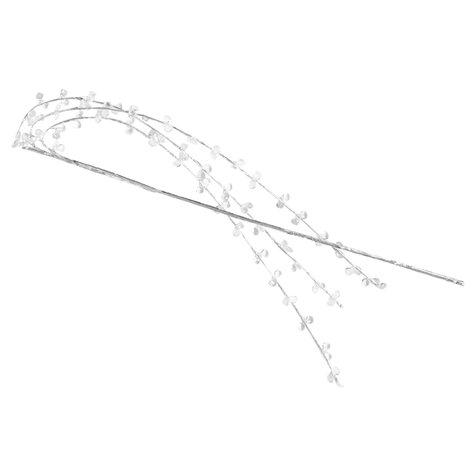 

1pcs Christmas Tree Hangings Artificial Beaded Willow Branch Tabletop Decor Stem For Winter Wedding Holiday Party Decoration