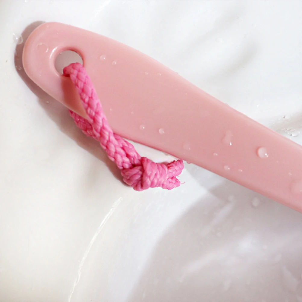 

3pcs Long Handle Bath Brush Comfort Back Scrubber For Shower Smooth Skin Body Exfoliation Wet Use Blue White Pink Bathroom