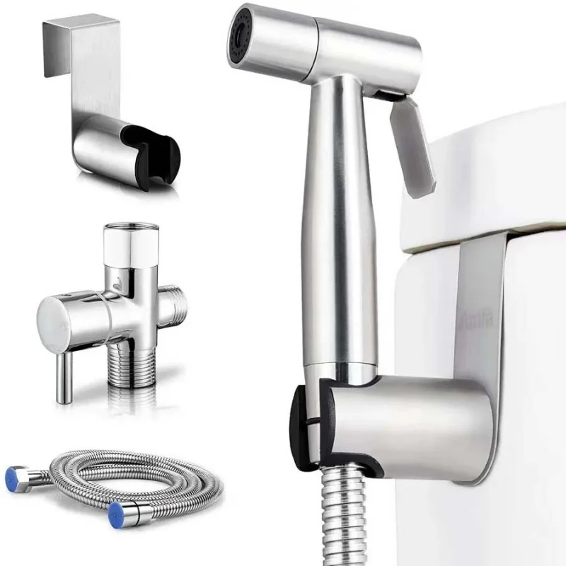 Toilet Accessory Health Faucet Spray Gun Suit Toilet Flushing Water Gun304Stainless Steel Boost Nozzle