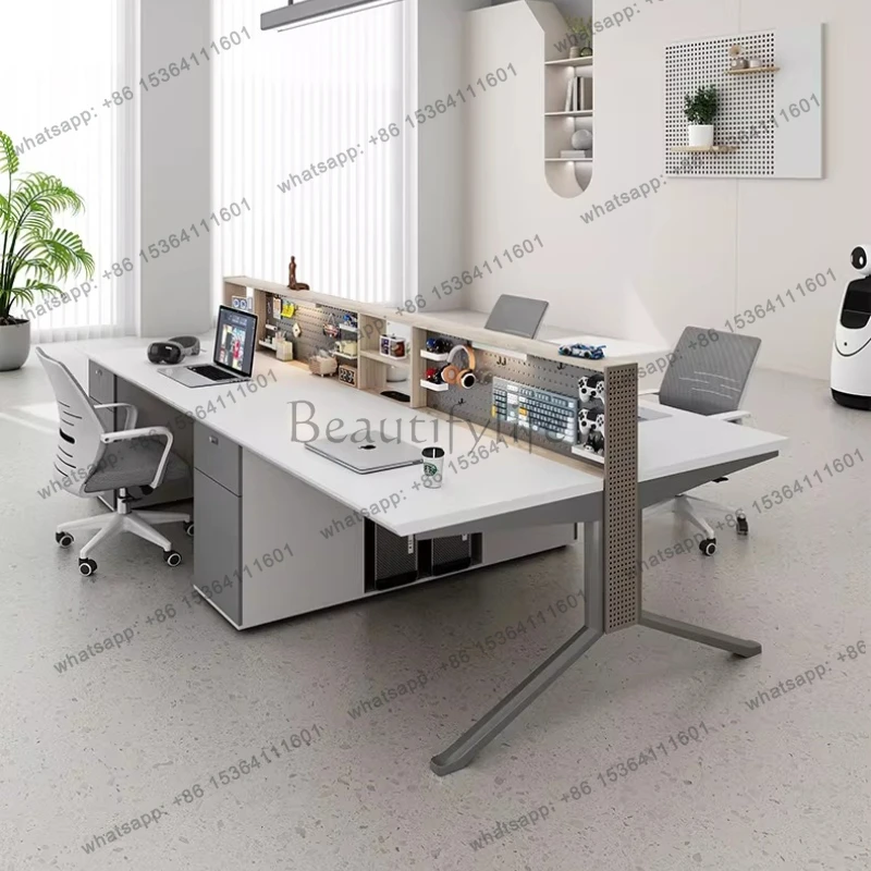 

Simple and Modern employee position room offices office desks and workstations Computer desk perforated board partition screen