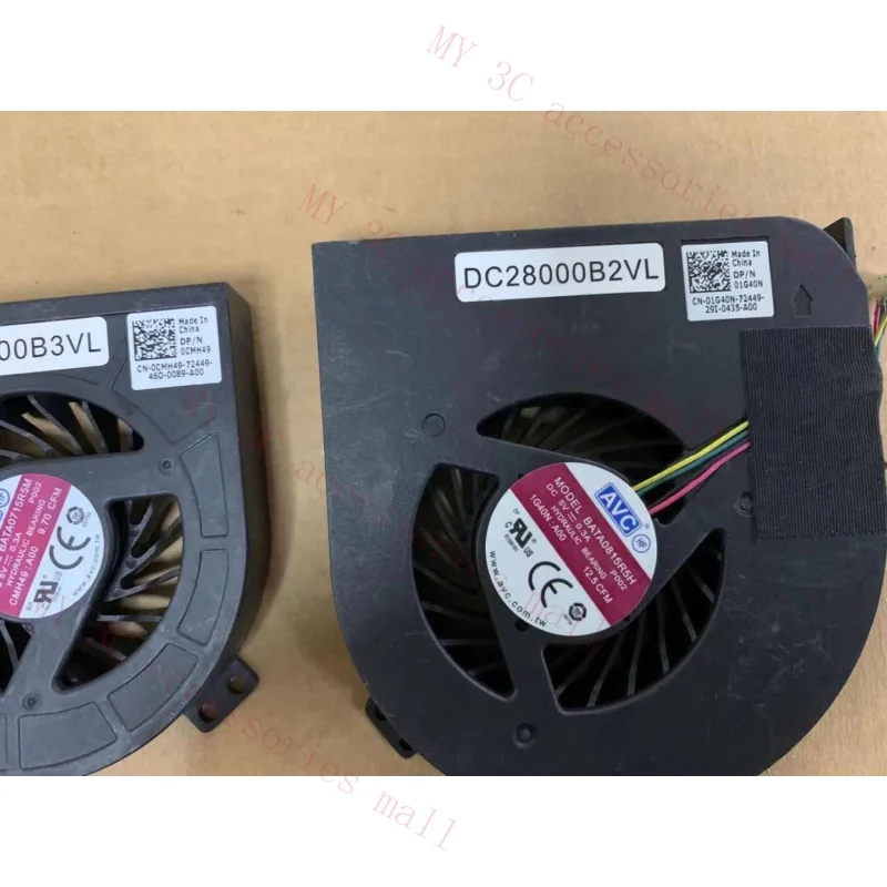 for Dell Precision M4700 CPU & GPU Cooling Fan DC28000DDDL DC28000DEVL