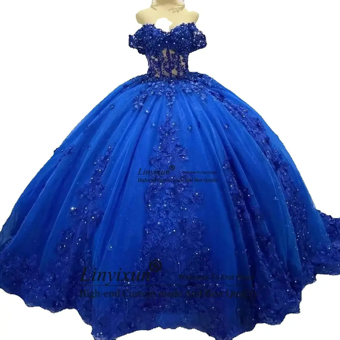 Vestidos De quinceañera personalizados De lujo para niñas De 15 a 16 años, apliques con cuello en V, falda acampanada con cuentas, Vestido De fiesta De graduación