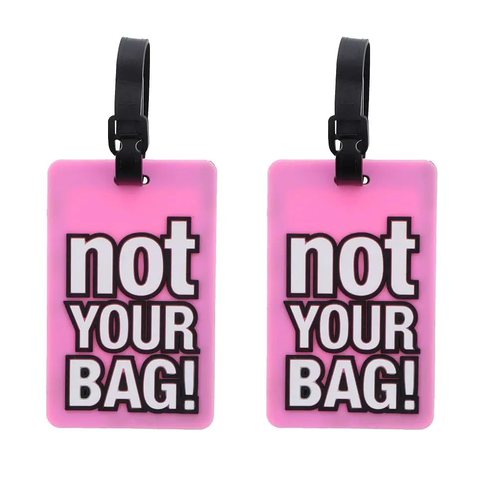 

Бирка для багажа Not Your Bag, держатель для идентификационной карты чемодана - набор из 2 штук, розовый