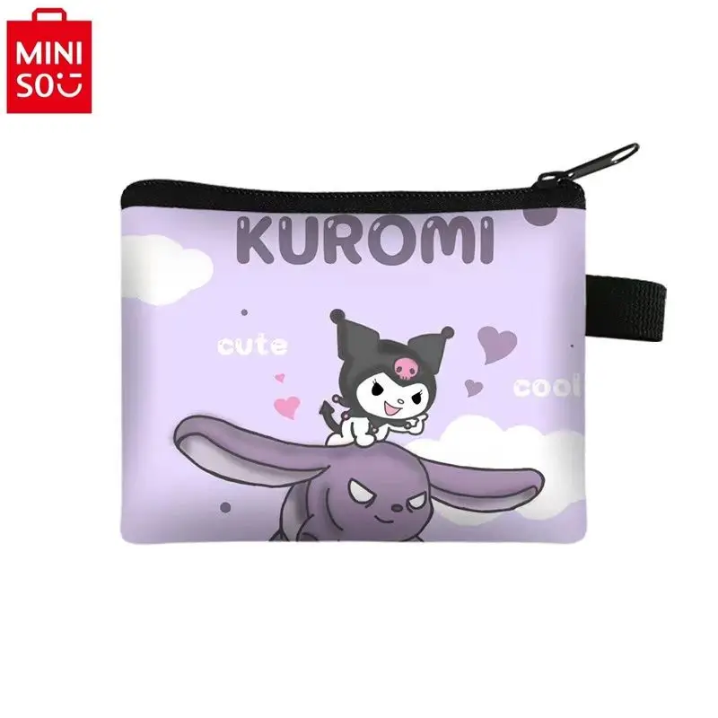 MINISO Children's Zero Wallet Small and Cute Kuromi Cartoon Anime Portable Student Wallet