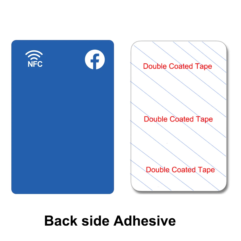 Instagram Facebook WhatsApp Snapchat NFC Tap Business PVC Card Increase Your Followers Tap to Follow NFC215 504Bytes Memory