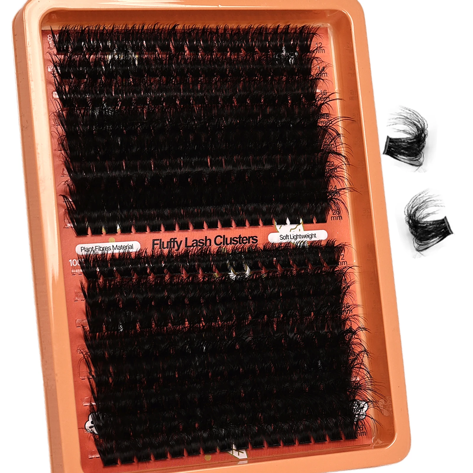 D-Curl Einzelne Cluster-Wimpern, Flauschige Wimpernbüschel für Natürliches Volumen, DIY Wimpernverlängerungen – Detail 2