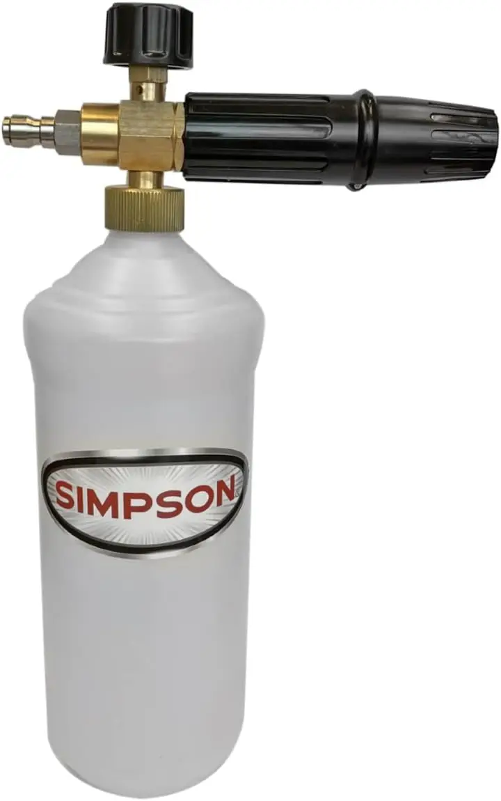

1 Liter White Pressure Washer Foam Cannon with 1/4 Inch Quick Connector for Efficient Cleaning