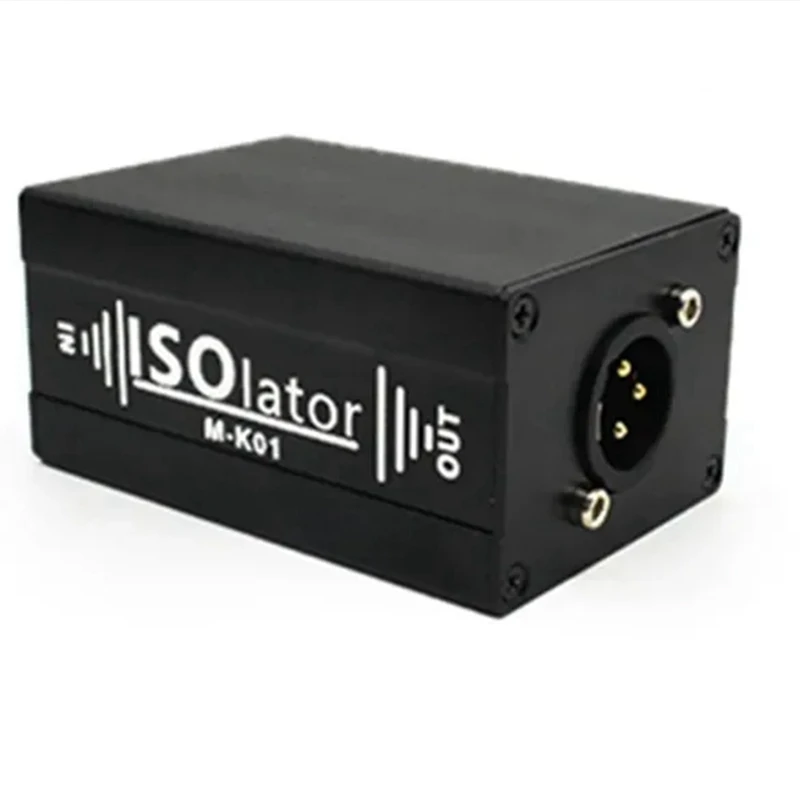 XLR Audio Isolator Noise Reduction Filter Eliminates Current Noise Dual Channel 6.5 XLR Mixer Audio Signal Isolator