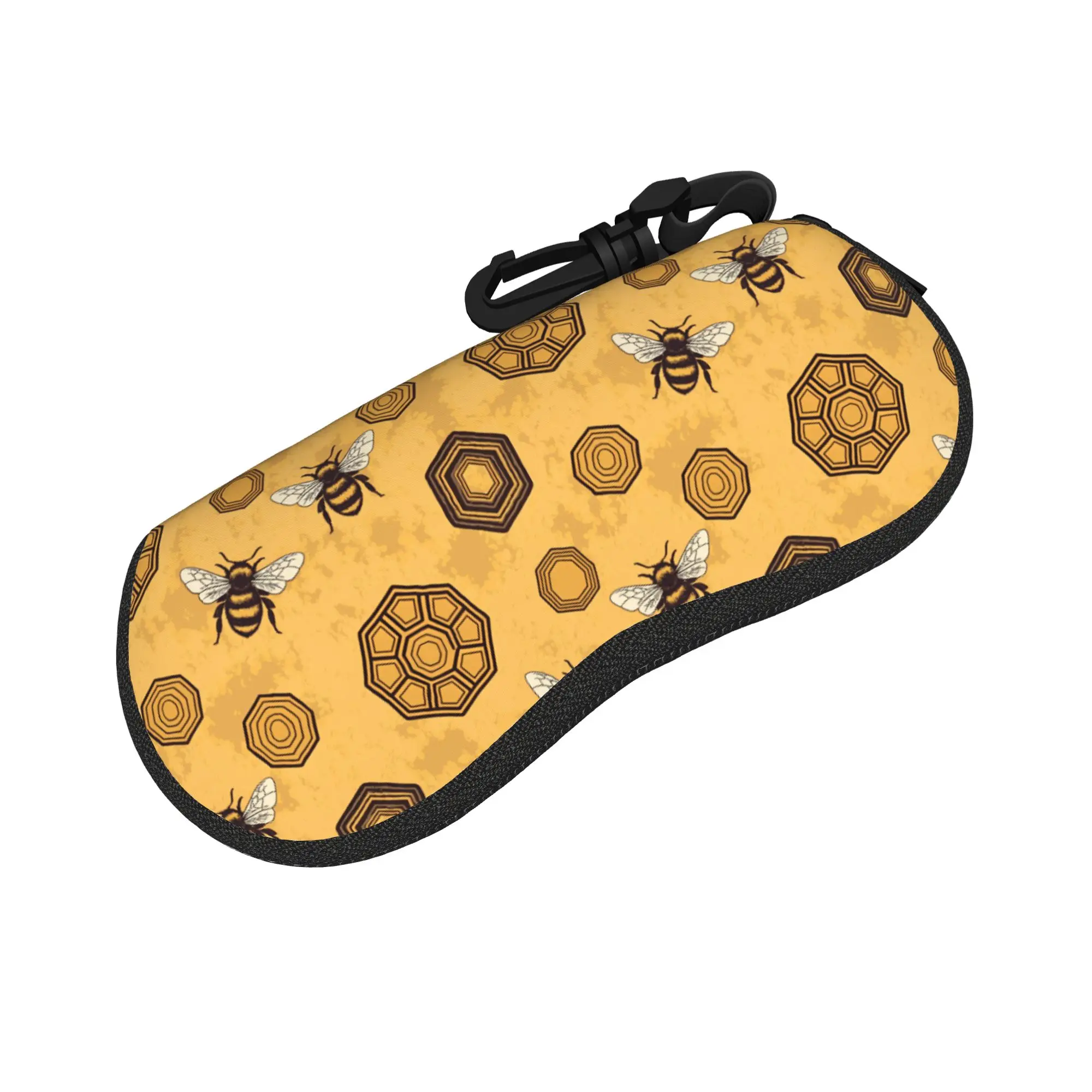 honeycomb bee cute bees Glasses Case Girls Convenient Box  Eyeglasses Protector Kawaii Eyeglasses Box