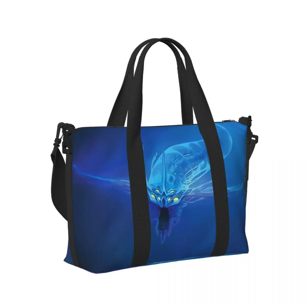 

Custom Subnautica - Ghost Leviathan Beach Travel Bag Large Capacity Tote Bags for Gym Yoga Women Shopping Duffle Shoulder Bag