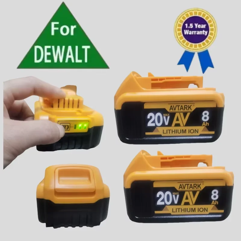 

Original 20V 12Ah with DeWalt Battery Replacement - For DCB200/DCB203/DCB205 Tools, Includes Fast Charger