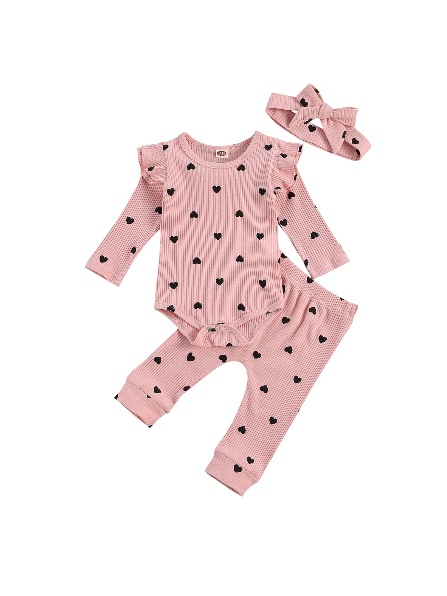 

Детский комбинезон с оборками, с длинным рукавом и длинными брюками