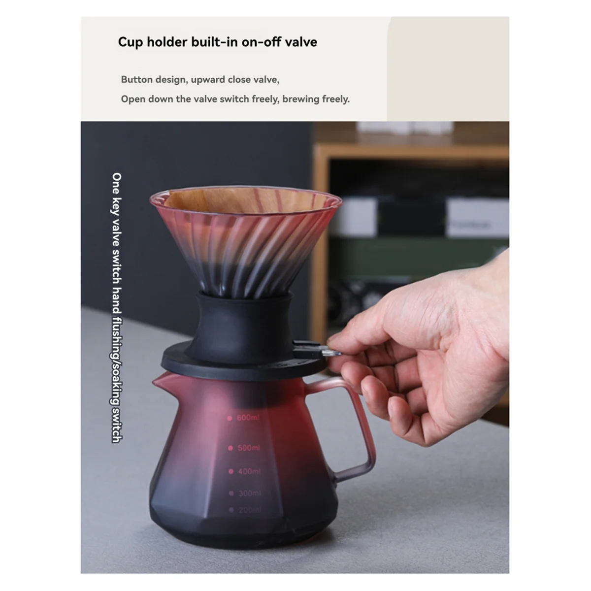 【Price Drop】Coffee Filter Hand Drip Pot Percolators Borosilicate Glass Pour Coffee Tea Set High Quality Luxury Handmade