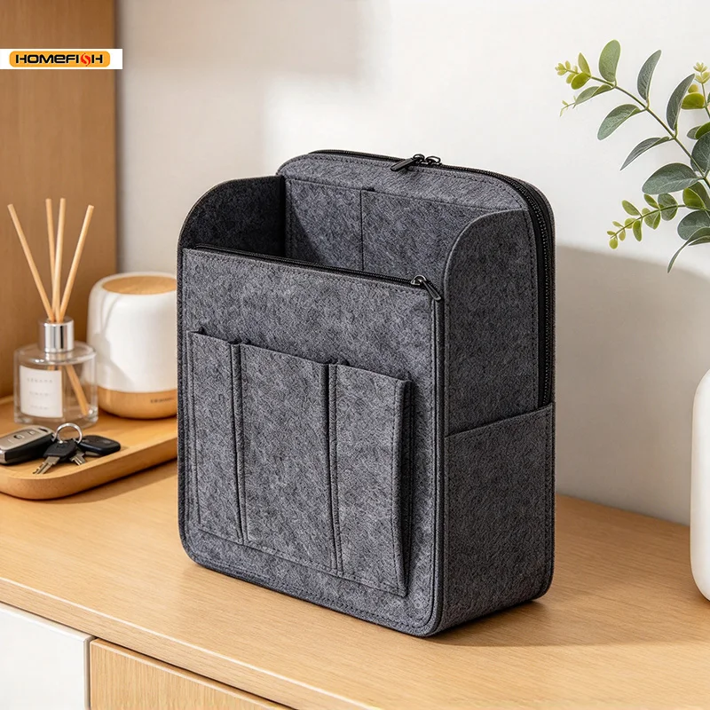 HOMEFISH Portable Backpack Insert Organizer Pouch Travel Makeup Cosmetic Divider Small Storage Bag For Shoulder Handbag