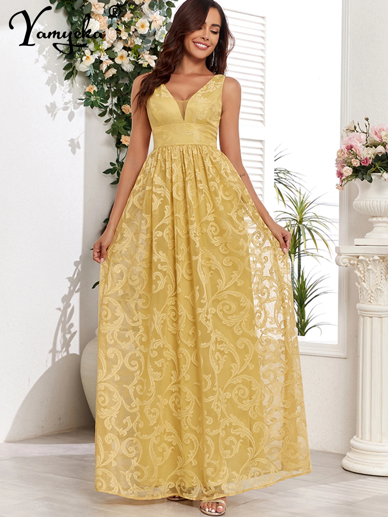 

Sexy backless maxi lace dresses for women summer elegant luxury birthday party dress bridesmaid long evening dresses vestidos HL