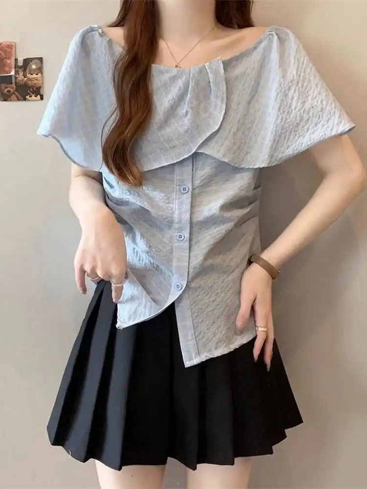 

Летний женский топ с одним открытым плечом Pure Desire, красивый, укороченный, для повседневной носки