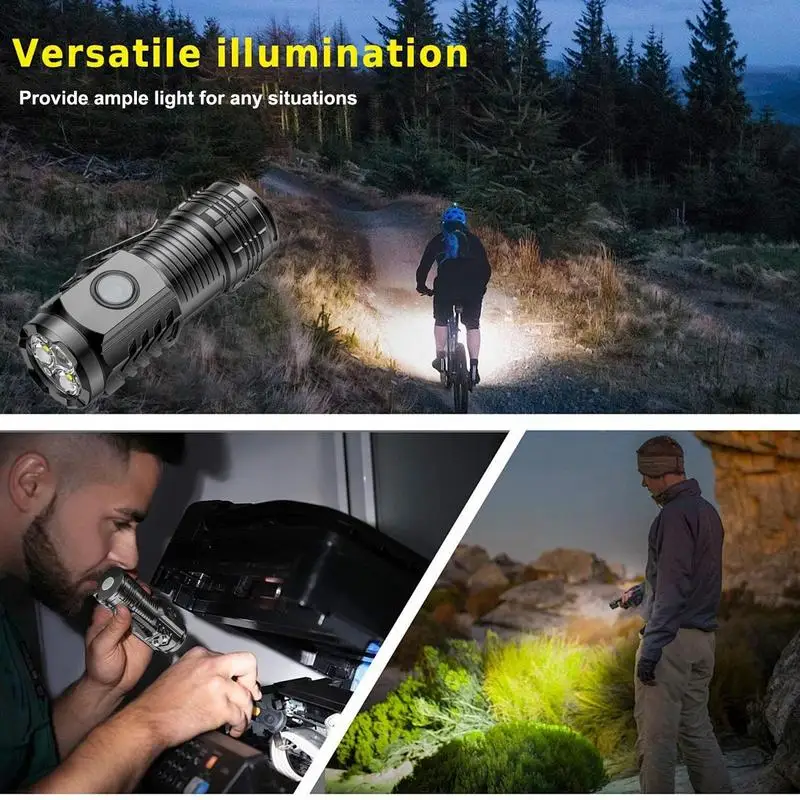 Flashlights For Home Waterproof LED Flashlights High Lumens Small Portable Flashlight Camping Gear Multifunctional Powerful