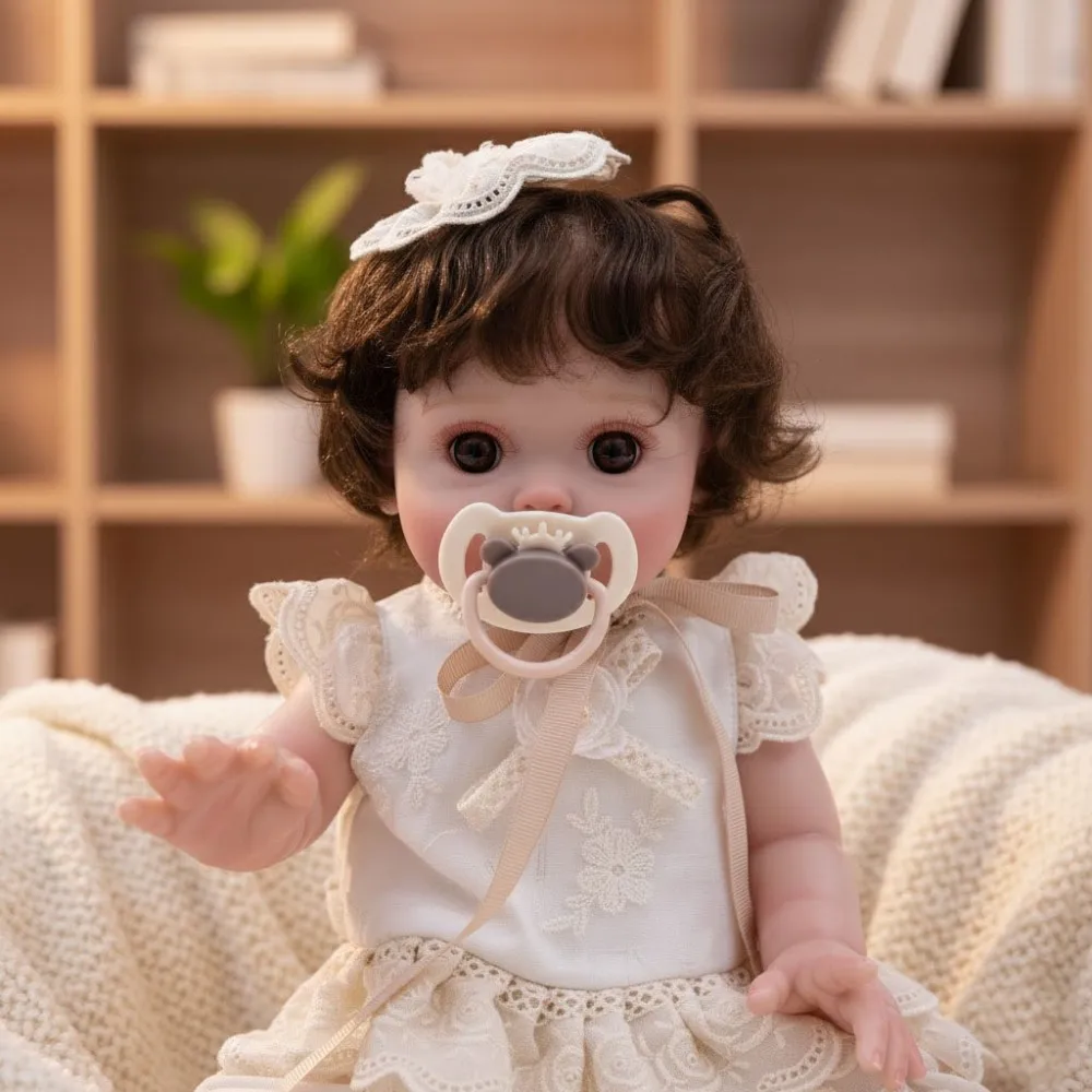 Cloveray, muñeca bebé Reborn realista Kawaii Original de 18 pulgadas, muñeca de vinilo suave súper bonita, juguete hecho a mano de alta calidad, regalos de navidad para niños