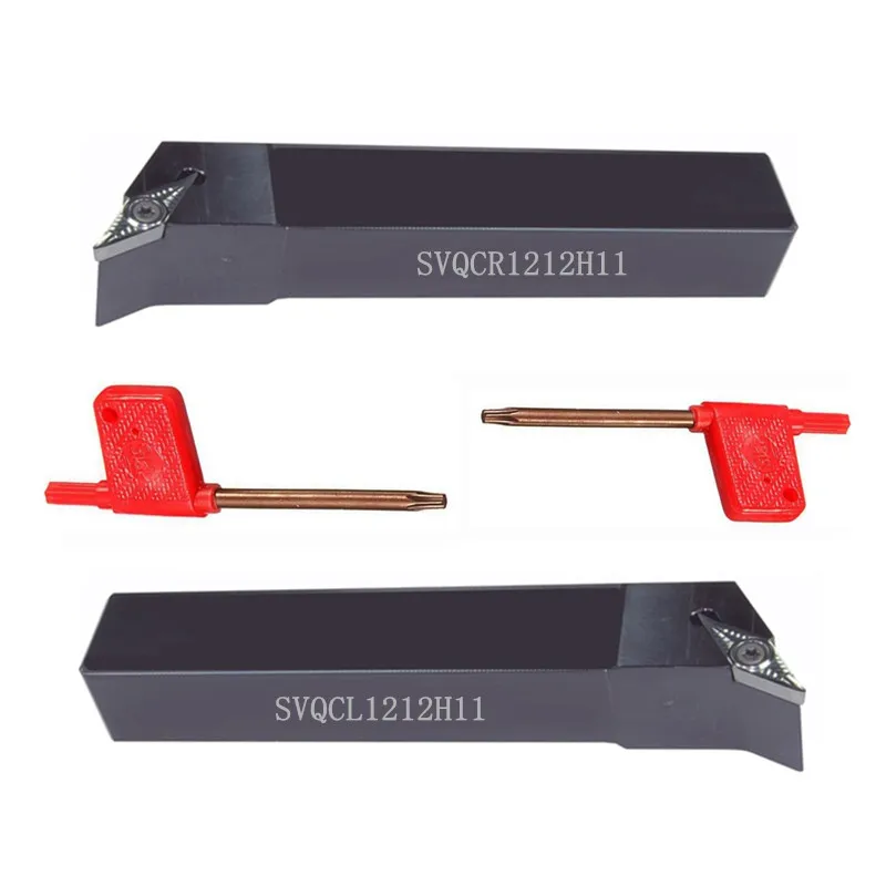 SVQCR SVQCL 117.5° CNC Lathe External Turning Tool Holder 1616H11 2020K16 2525M16 Screw Type for VCMT Insert