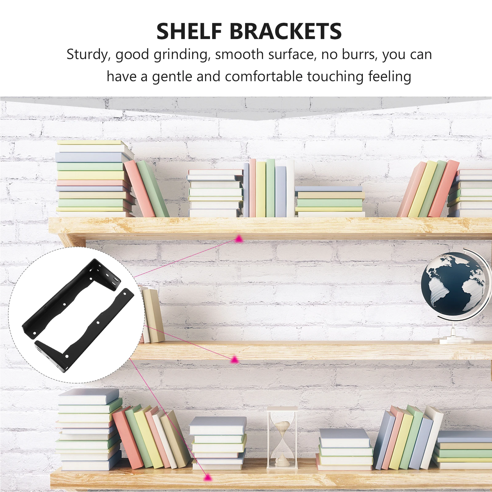

2 Pcs Heavy-duty Hanging Code Support Frame Decorative Shelf Brackets Corner