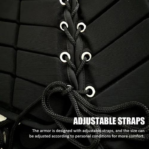 Imagen 2 del producto Chaleco para montar a caballo, chaleco ecuestre negro con cremallera para niños y adultos, chaleco de entrenamiento para montar a caballo, almohadilla protectora ecuestre EVA