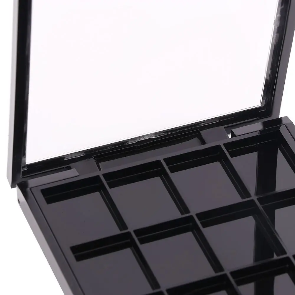 Couvercle 12 grilles récipient cosmétique boîte de rangement de maquillage pour les yeux plat de fard à paupières vide boîte d'échantillon de rouge à lèvres bricolage Palette de fard à paupières