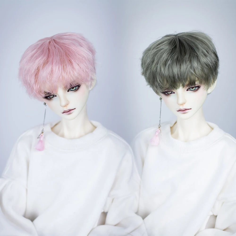 D03-P319 children handmade toy 1/3 1/4 doll BJD/SD doll's wig color gray short hair 1pcs