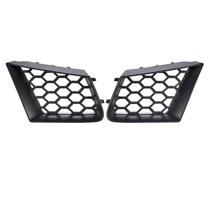 Pair Car Front Bumper Upper Grilles Plastic Matte Black Left&Right Fit For Seat Ibiza Cordoba Typ 6L 2002 2003 2004-2008 2009