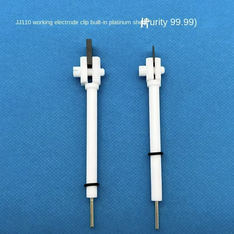 JJ110 Electrochemical Platinum Sheet Electrode Clip PTFE Electrode Clip Platinum Working Electrode Clip