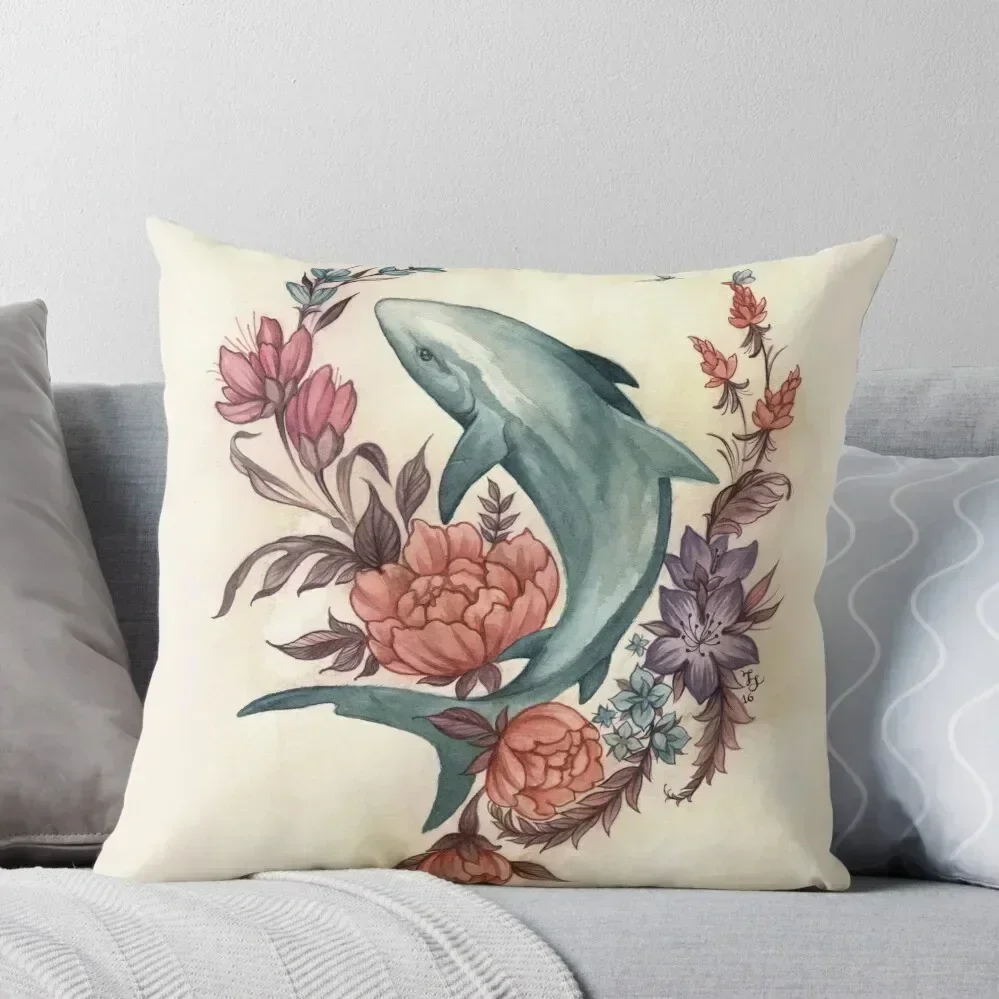 

Floral Shark Throw Pillow luxury covers Anime pillow cover christmas Cushion Cover Set pillow