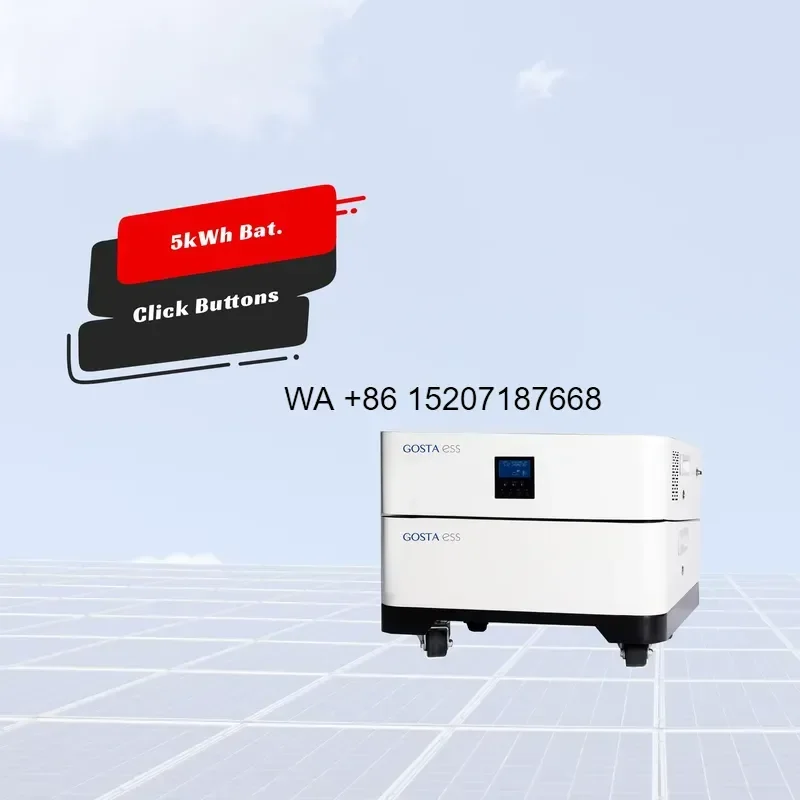 Wmwmnu for GOSTA House 5KW Solar Power System 5.12kwh All in One Inverter Battery with Durable Wheel Hybrid off Grid Energy