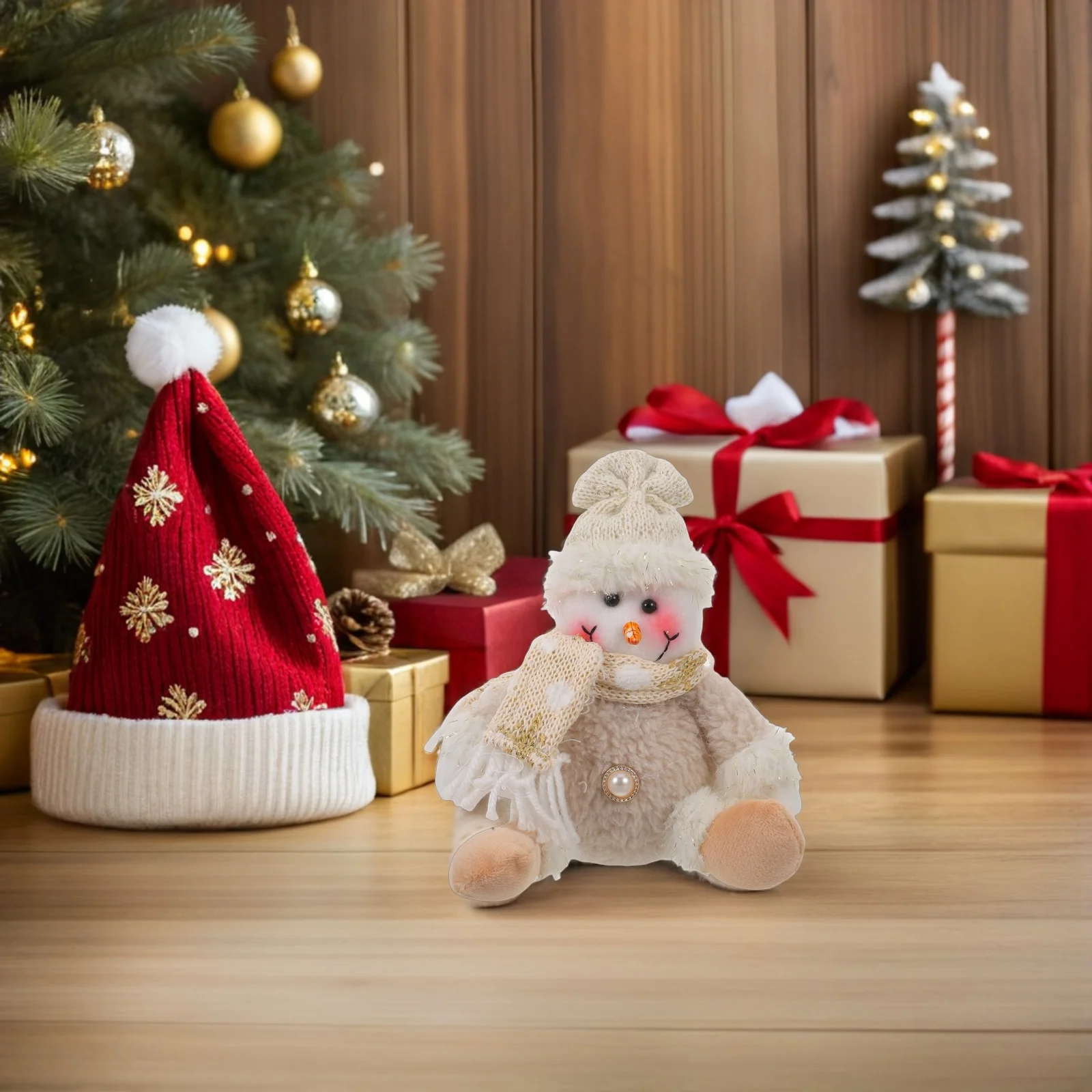 

Snowman Indoor Decorations Set of 1 Festive Hanging Puppet for Christmas Tree Window Display Home Office Holiday Cheer