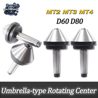 D60 D80 D100 MT2 MT3 MT4 MT5 Morse Tapper Cone Mushroom Head Center Umbrella-type Rotating Center CNC Lathe Live Thimble